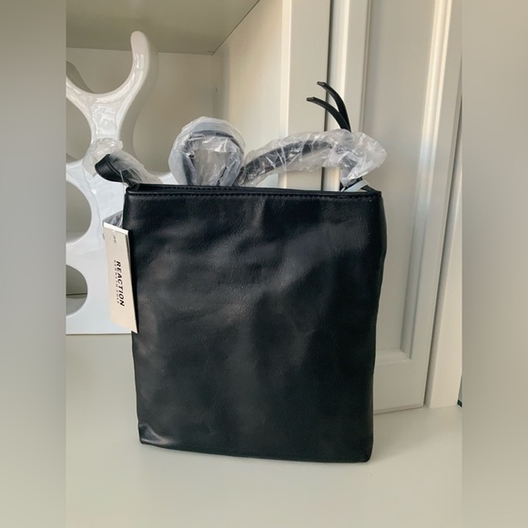 KENNETH COLE REACTION Black Crossbody Vegan Leather Purse BRAND NEW - Picture 7 of 13
